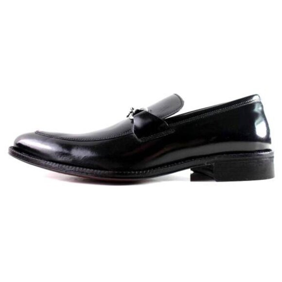Italian Handmade Men's Leather Boot / Peter Black Moccasin Loafers Leather Shoes